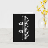 スノーボーディングアルパインスポーツ旅行スノーボーダー カード (黄色い花)