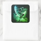 スノーボーディングウィンタースポーツ山脈 スクエアシール (バッグ)