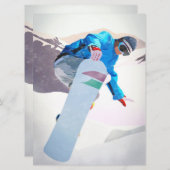 スノーボーディングウィンタースポーツ_フラットカード (正面/裏面)