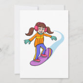 スノーボーディングガール 招待状 (正面)
