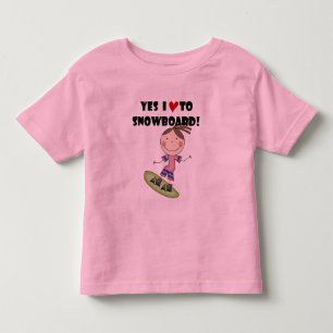 スノーボーディングガールTシャツ&ギフト トドラーTシャツ