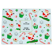 スノーボーディングクリスマスホリデー ラージペーパーバッグ (正面)