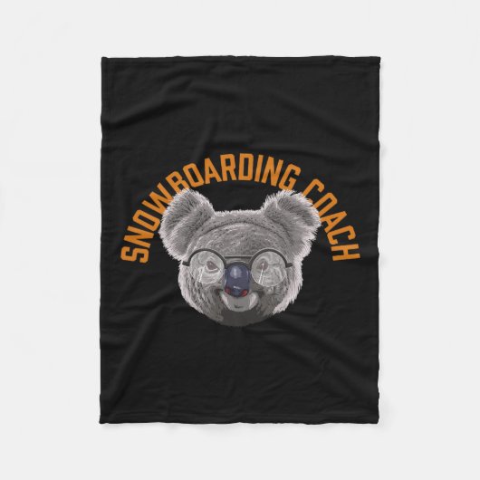 スノーボーディングコーチスノーボーダーおもしろい勝利 フリースブランケット (正面)