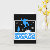 スノーボーディングサベージクールキッズユースフリースタイル雪 カード (黄色い花)