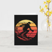 スノーボーディングサンセットウィンタースポーツスキーアスノーボード カード (黄色い花)