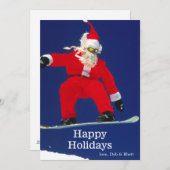 スノーボーディングサンタ シーズンカード (正面/裏面)