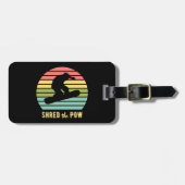 スノーボーディングザポーヴィンテージ夕日 ラゲッジタグ (正面横)