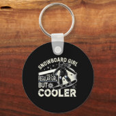 スノーボーディングシャツガールズスノーボーダースノーボードロフ キーホルダー (正面)