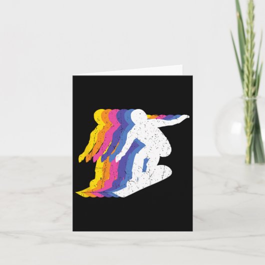 スノーボーディングシャツレトロヴィンテージスノーボーダー – Sn カード (正面)