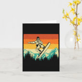 スノーボーディングシャツレトロヴィンテージスノーボーダー – Wi カード (黄色い花)