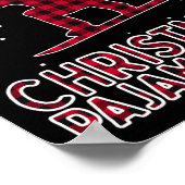 スノーボーディングシャ男性へツクリスマスパジャマクリスマス ポスター (角)