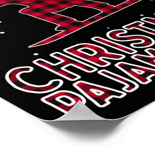 スノーボーディングシャ男性へツクリスマスパジャマクリスマス ポスター (角)