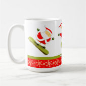 スノーボーディングスノーボーダークリスマス コーヒーマグカップ (左)