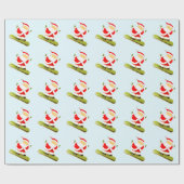 スノーボーディングスノーボーダーホリデーギフト ラッピングペーパー (フラット)