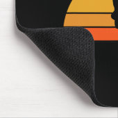 スノーボーディングスノーボーダー雪冬サンセットR マウスパッド (コーナー)