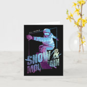 スノーボーディングスノーボーダー カード (黄色い花)