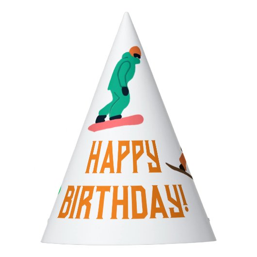 スノーボーディングスノーボーダー パーティーハット (正面)