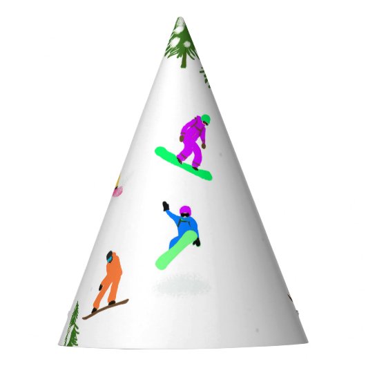 スノーボーディングスノーボーダー パーティーハット (正面)