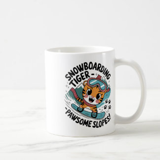 スノーボーディングタイガー – Pawsome Slope! コーヒーマグカップ
