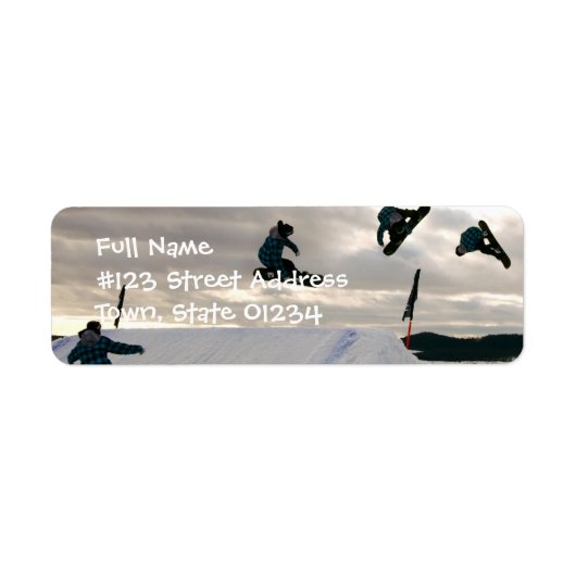 スノーボーディングトリック差出人住所ラベル ラベル (正面)