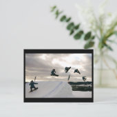 スノーボーディングトリック葉書 ポストカード (スタンド正面)