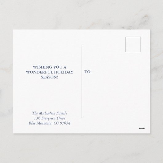 スノーボーディングハイランド牛はがき シーズンポストカード (裏面)