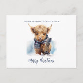 スノーボーディングハイランド牛はがき シーズンポストカード (正面)