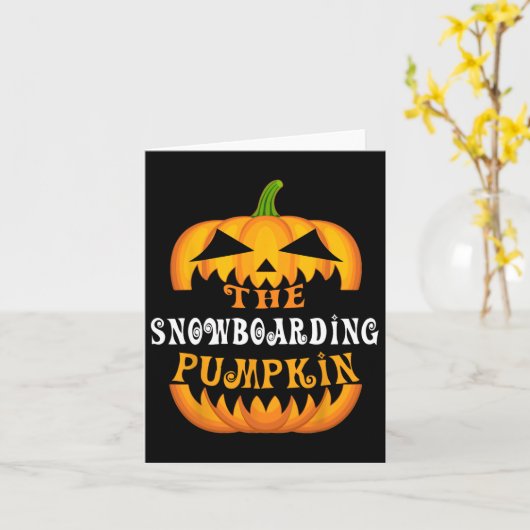 スノーボーディングパンプキンマッチングファミリーグループハル カード (黄色い花)