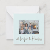 スノーボーディングフォトクリスマスカード ノートカード (裏面)