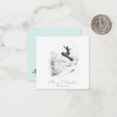 スノーボーディングフォトクリスマスカード ノートカード (正面/裏面インサイチュ)