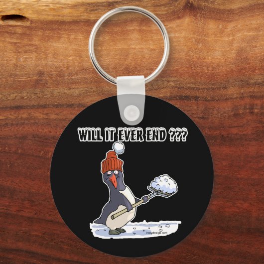 スノーボーディングペンギンショベル キーホルダー (裏面)