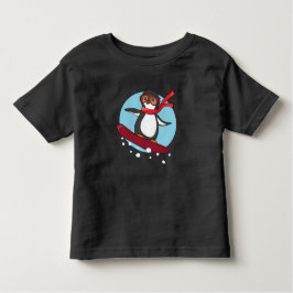 スノーボーディングペンギン トドラーTシャツ