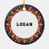 スノーボーディングホリデーギフトセラミックオーナメント セラミックオーナメント (裏面)