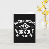 スノーボーディングマイウィンタートレーニングプラン皮肉なフー カード (黄色い花)
