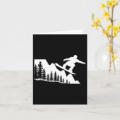 スノーボーディングマウンテンウィンタースポーツアドベンチャースノー カード (黄色い花)