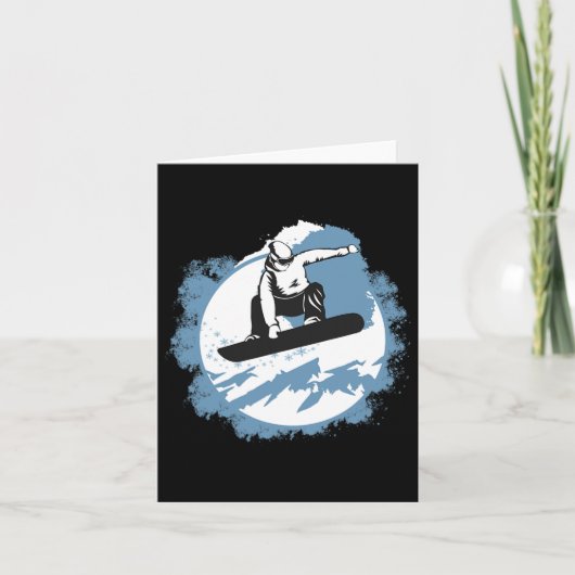 スノーボーディングマウンテンウィンタースポーツスキー カード (正面)