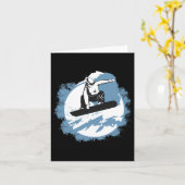 スノーボーディングマウンテンウィンタースポーツスキー カード (黄色い花)