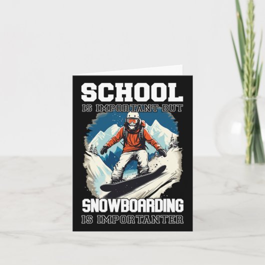 スノーボーディングマウンテンズスノーバケーションスノーボードスキー カード (正面)