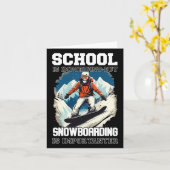 スノーボーディングマウンテンズスノーバケーションスノーボードスキー カード (黄色い花)