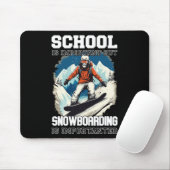 スノーボーディングマウンテンズスノーバケーションスノーボードスキー マウスパッド (マウス)