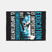 スノーボーディングラバーユーモアデザインおもしろいスノーボーダー フリースブランケット (正面(横))