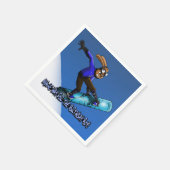「スノーボーディングラビット誕生日」ペーパーナプキン スタンダードカクテルナプキン (角)