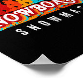 スノーボーディングCoおもしろいスキーコロラドマウンテンサン ポスター (角)