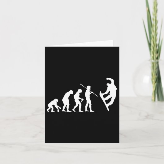 スノーボーディングEvolution Tシャ男性へツ カード (正面)