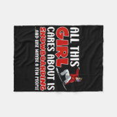 スノーボーデンこの女気にの子はスノーボー フリースブランケット (正面(横))