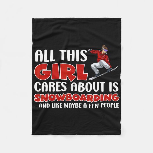 スノーボーデンこの女気にの子はスノーボー フリースブランケット (正面)