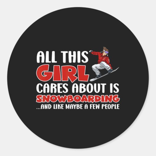スノーボーデンこの女気にの子はスノーボー ラウンドシール (正面)