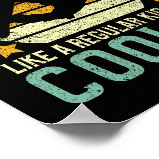 スノーボードおもしろいキッズヴィンテージスノーボードことわざG ポスター (角)