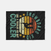 スノーボードおもしろいキッド雪女スノーボードS フリースブランケット (正面(横))