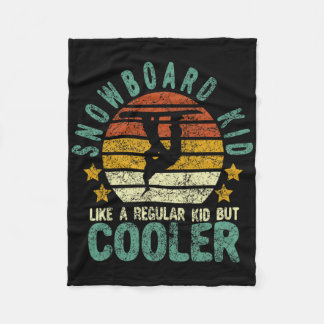 スノーボードおもしろいキッド雪女スノーボードS フリースブランケット